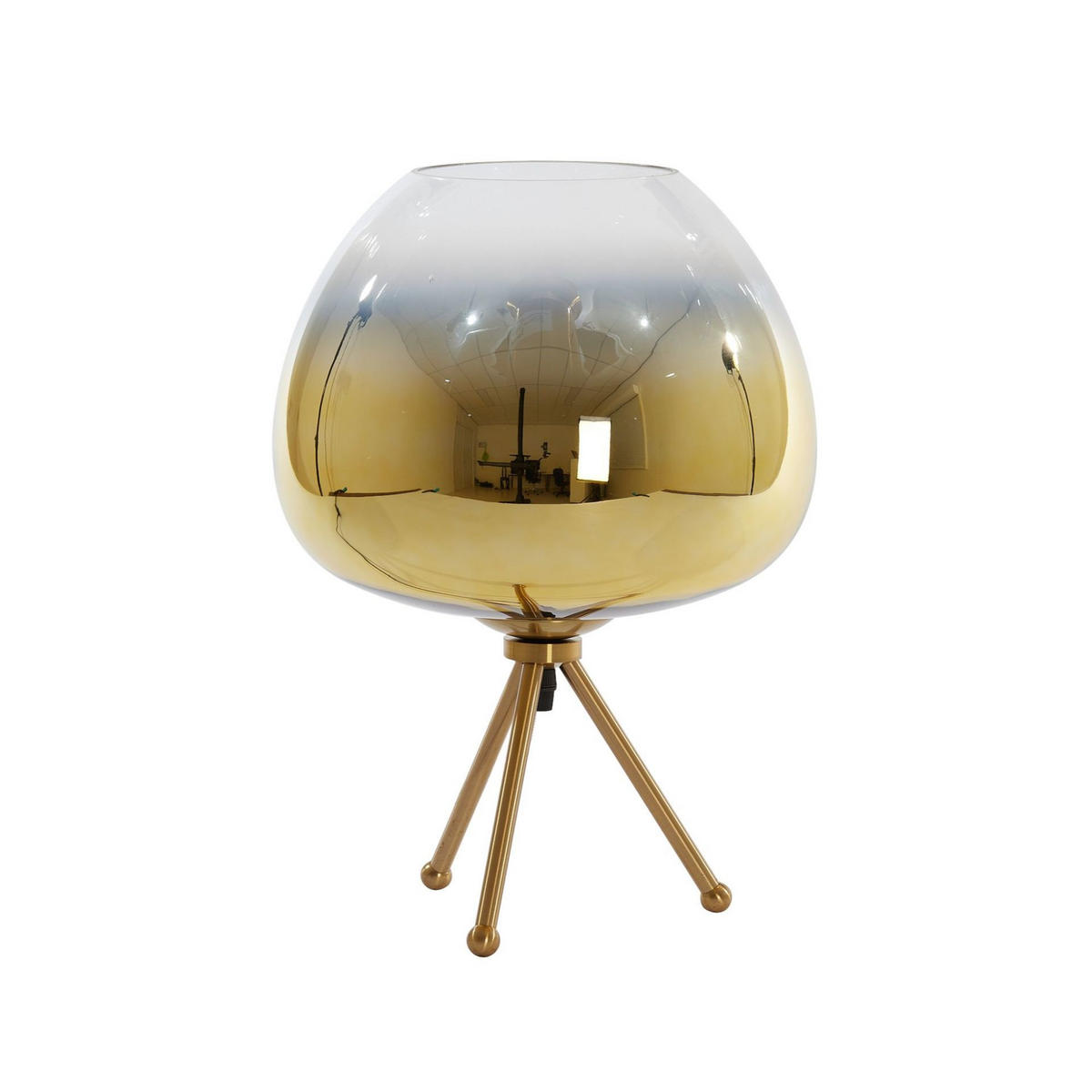 TISCHLAMPE Mayson Gold Ø30/43 cm - Goldfarben, Glas (30/30/43cm) - Light & Living