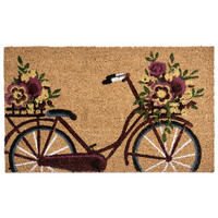 FUSSMATTE Naturfarben 45/75 cm Fahrrad Kokosfasern Avak - Naturfarben, Textil (45/75cm) - Beliani