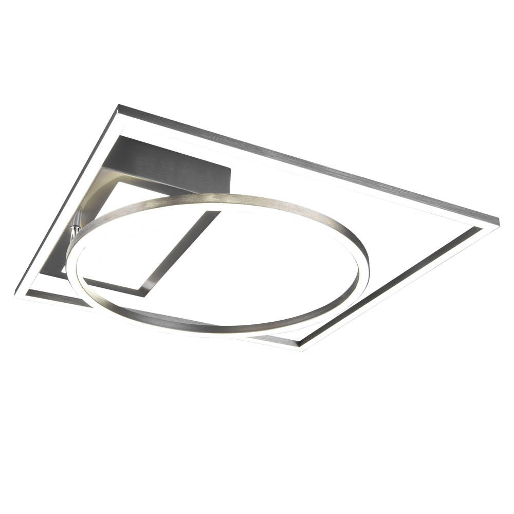 LED DECKENLEUCHTE Silber matt - Silberfarben, Metall (86/64/9cm)