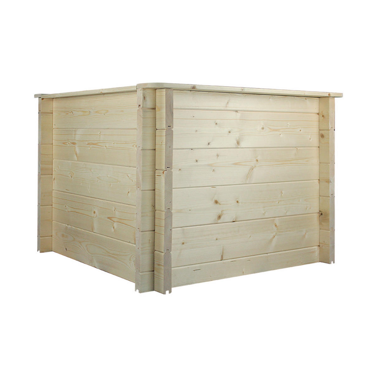 HOCHBEET HOLZ - 78x78xH57 cm - M621 - Beige, Holz (78/57/78cm) - Timbela
