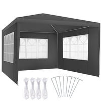 PAVILLON Barinas,wasserdicht,grau - Grau, Kunststoff (300/250/300cm) - tectake