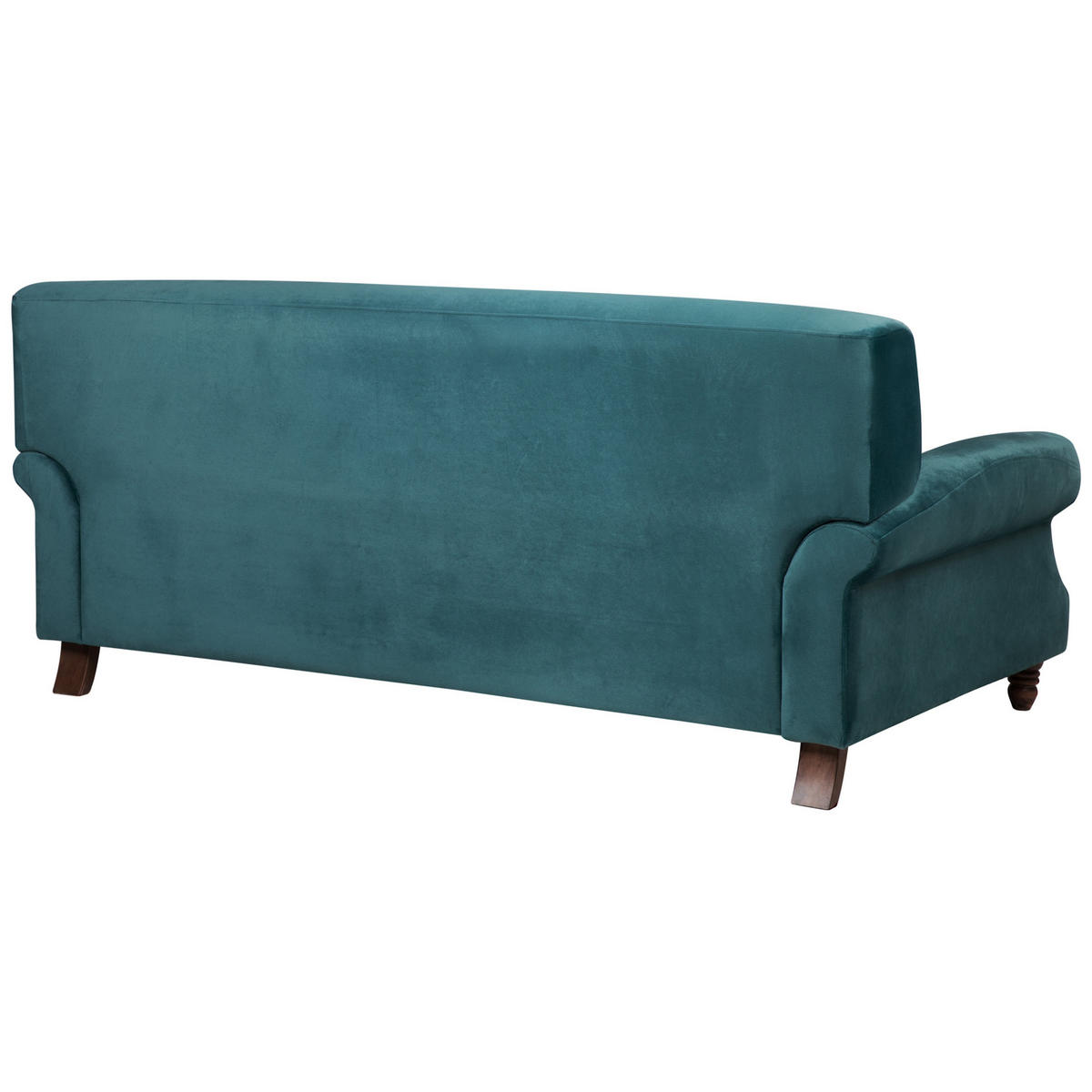 3-SITZER-SOFA Samtstoff Blaugrün Eike - Hellgrün, Textil (186/82/102cm) - Beliani