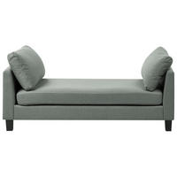 ČALOUNĚNÉ LEHÁTKO CHAISE LONGUE Látka Zelené Archiane - černá/zelená barva, textil (170/60/85cm) - Beliani