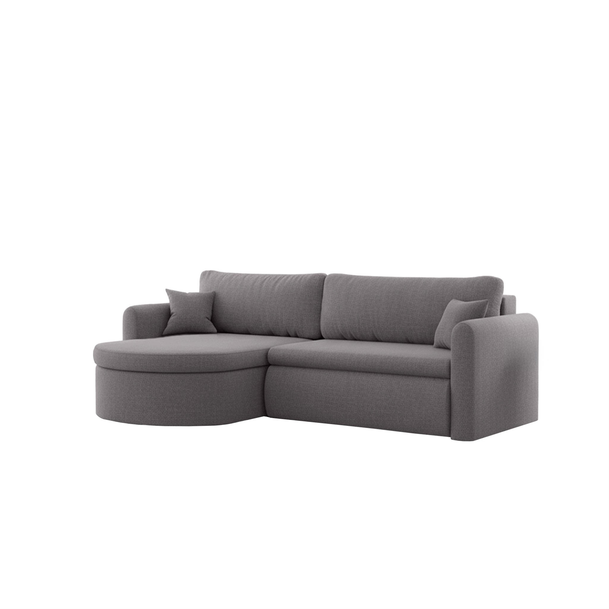 ECKSOFA Feliz In Faro - Grau, Holzwerkstoff/Textil (160/250cm) - Fun Möbel