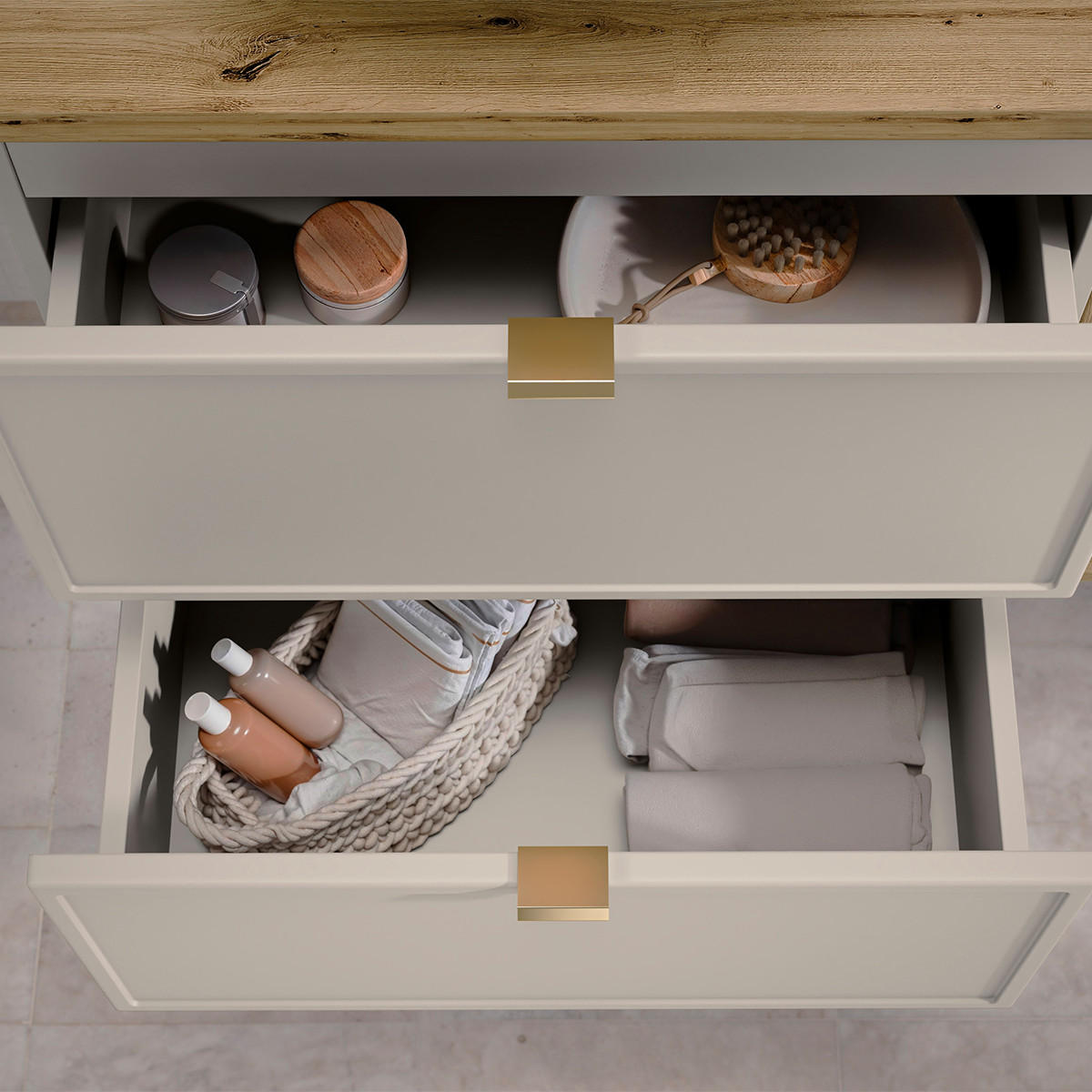 SKŘÍŇKA POD UMYVADLO 80.2cm Alba Kašmír - béžová, kompozitní dřevo (80.2/57/46cm) - Petits-meubles