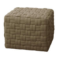 HOCKER POPPY Stoff Braun - Braun, Textil (50/42/55cm) - SVITA