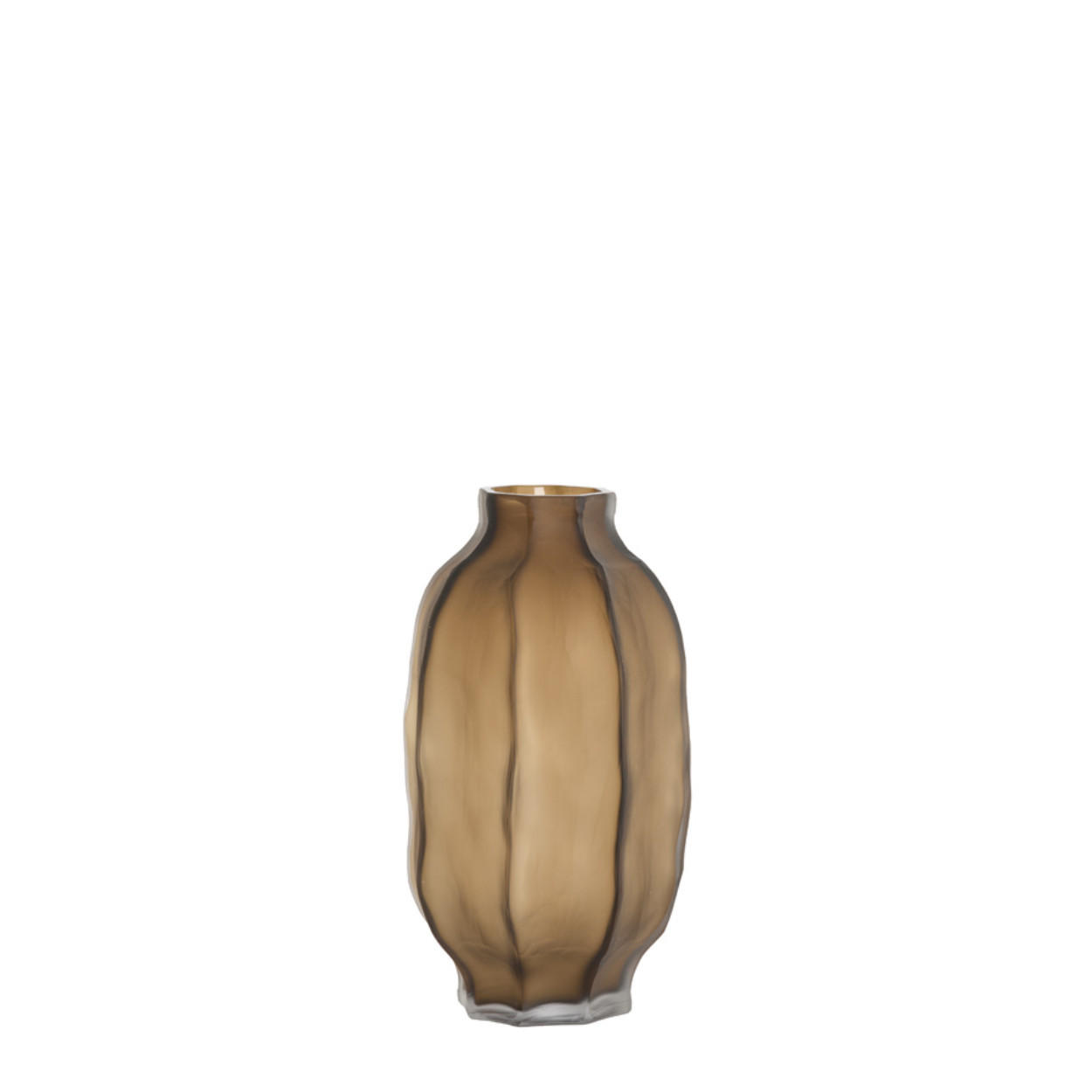 VASE Tejeda - Braun - 20.5/20.5/38 cm - Braun, Glas (38cm) - Light & Living