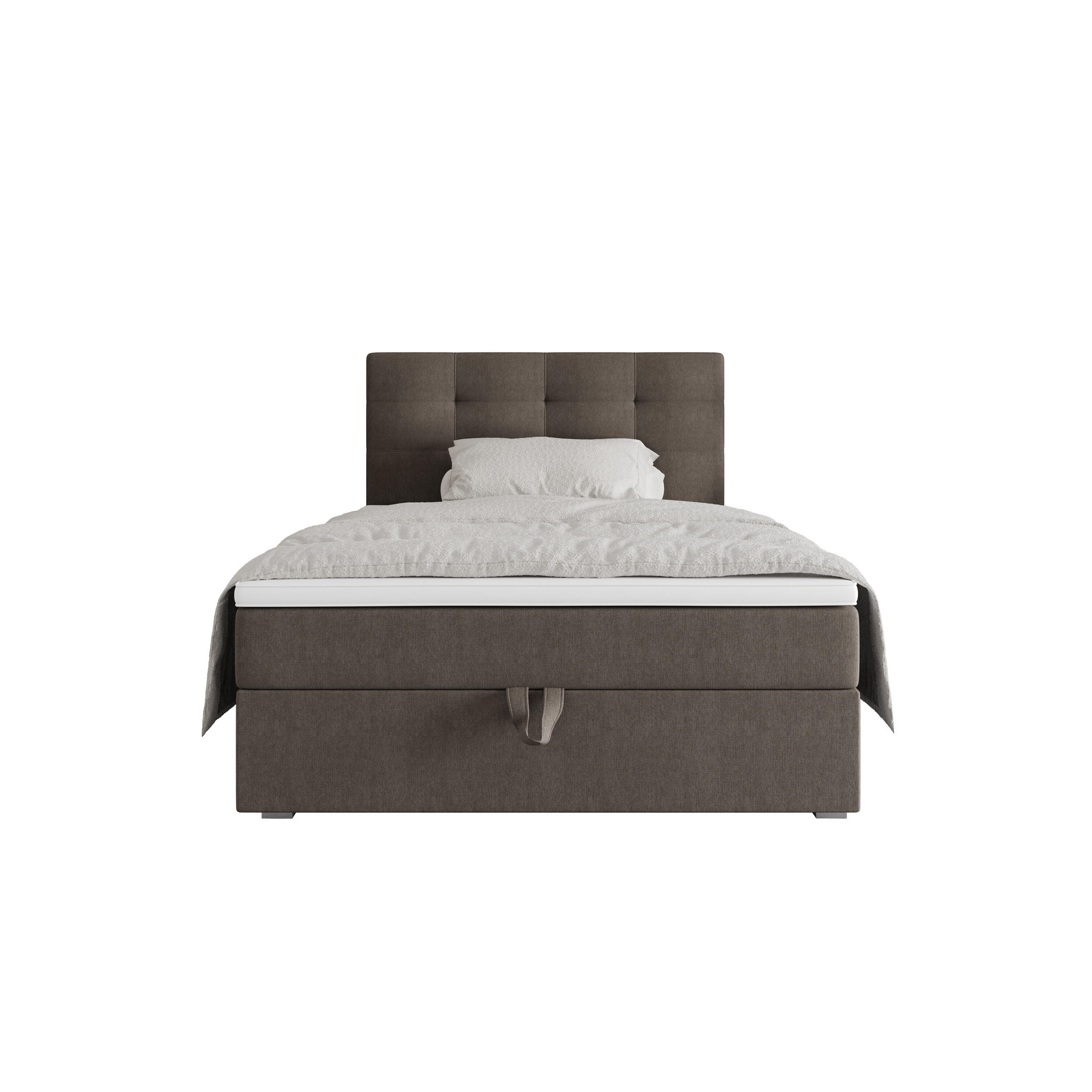 BOXBETT FADO 2 120x200, mit Matratze H3 und Topper, Cosmic 03 - Braun, Holz/Kunststoff (120/200cm) - Bedante