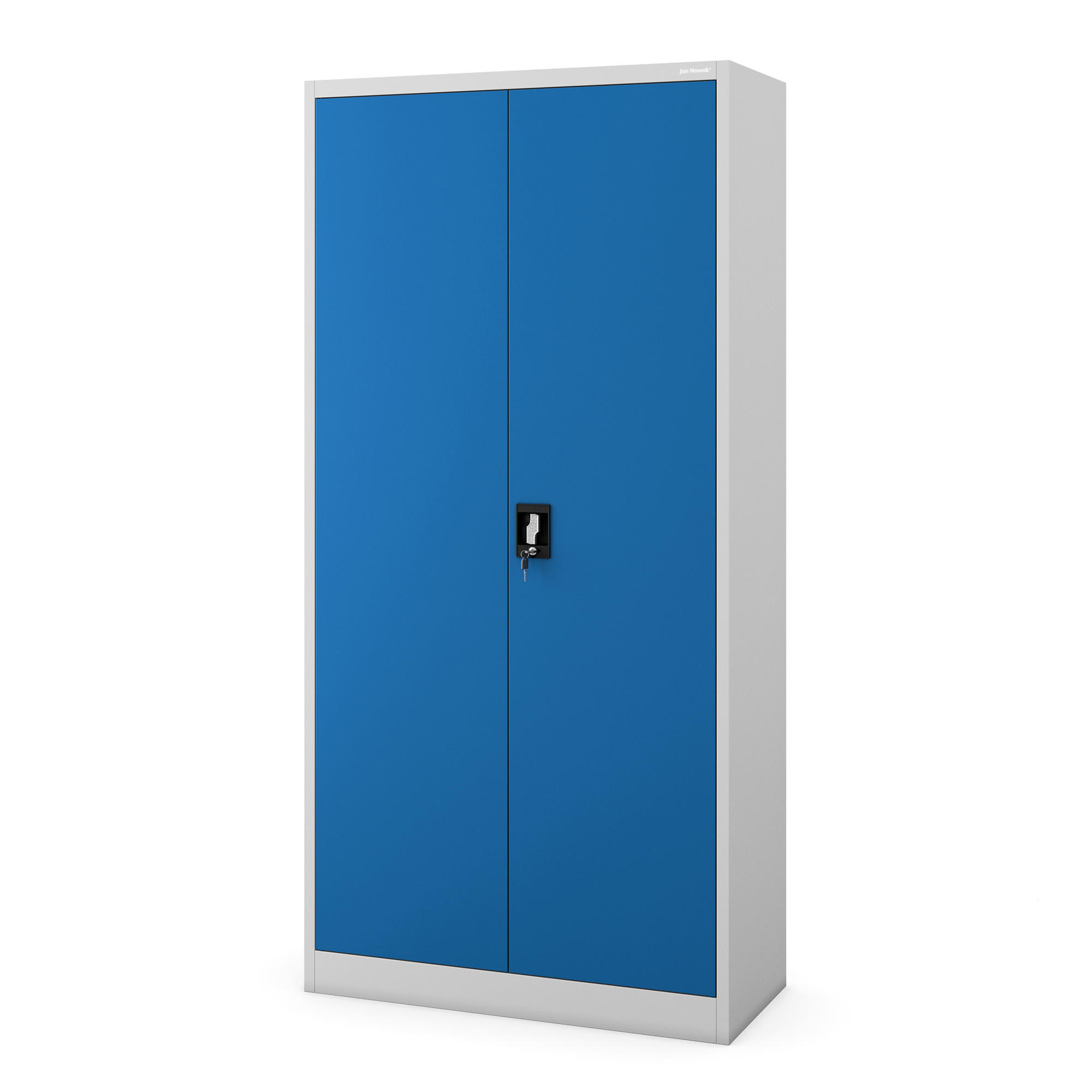 METALLSCHRANK mit Stauraum TOMASZ 185 x 90 x 45 cm - Blau/Grau, Metall (90/185/45cm) - Jan Nowak