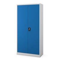 METALLSCHRANK mit Stauraum TOMASZ 185 x 90 x 45 cm - Blau/Grau, Metall (90/185/45cm) - Jan Nowak