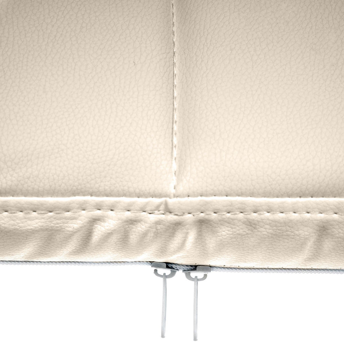 ARMLEHNENSTUHL Lederlook Creme - Creme, Textil/Metall (59/84/58cm) - CLP