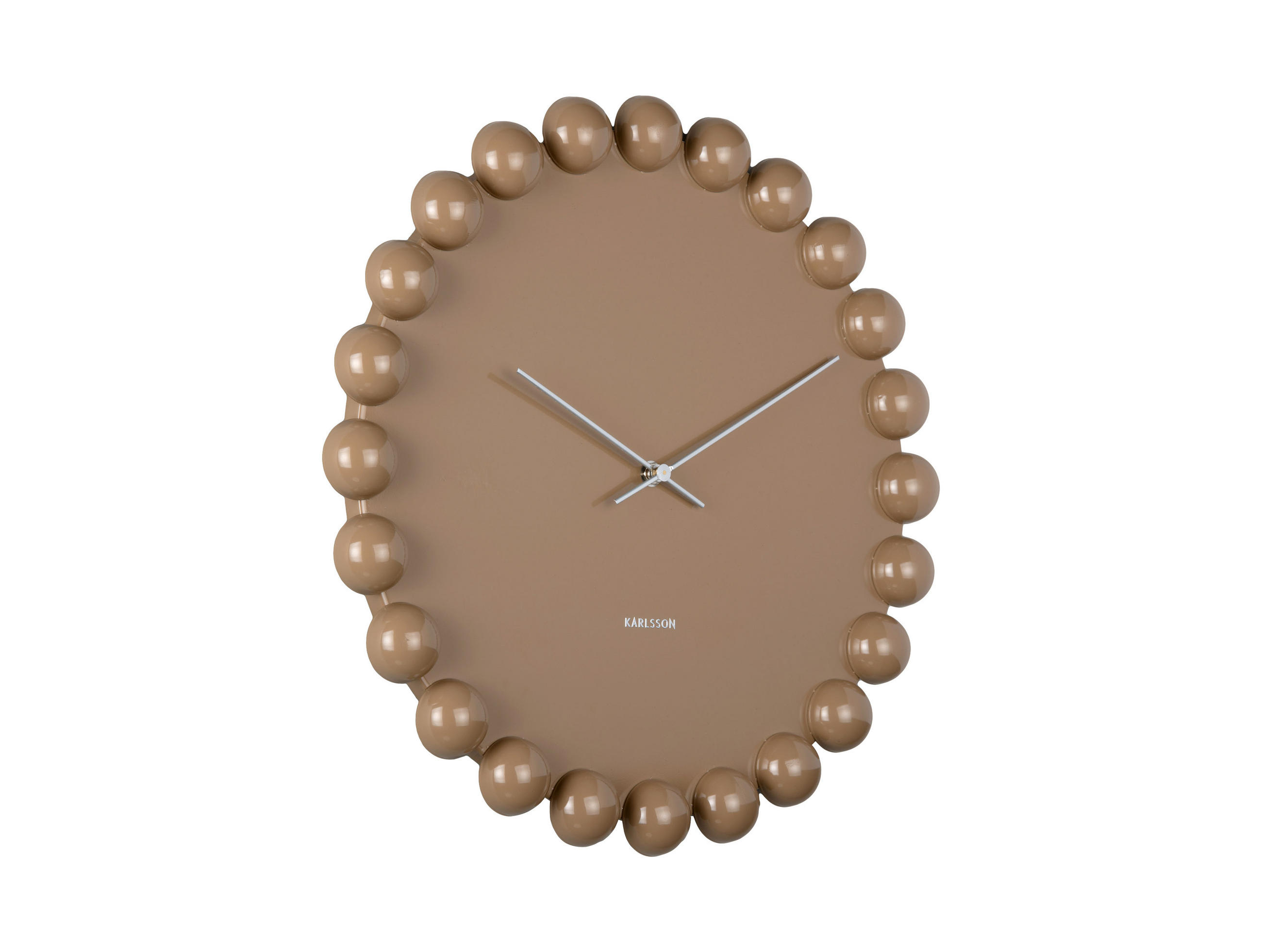 Karlsson Wanduhr Braun 40x40x4.5 cm