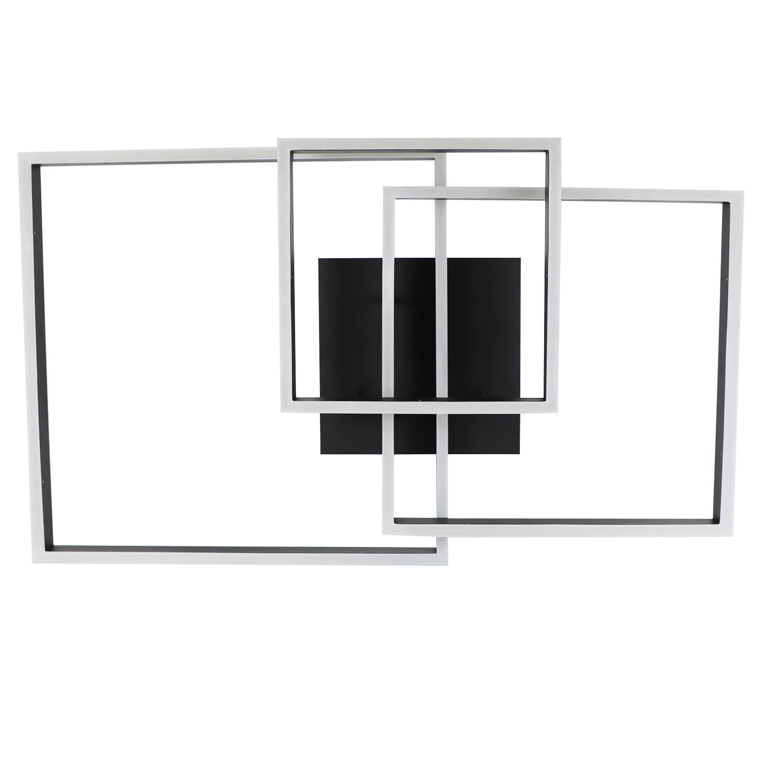 LED-DECKENLEUCHTE Lais 82/58/16 cm - Schwarz, Metall (82/58/16cm) - Nettlife