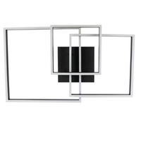 LED-DECKENLEUCHTE Lais 82/58/16 cm - Schwarz, Metall (82/58/16cm) - Nettlife