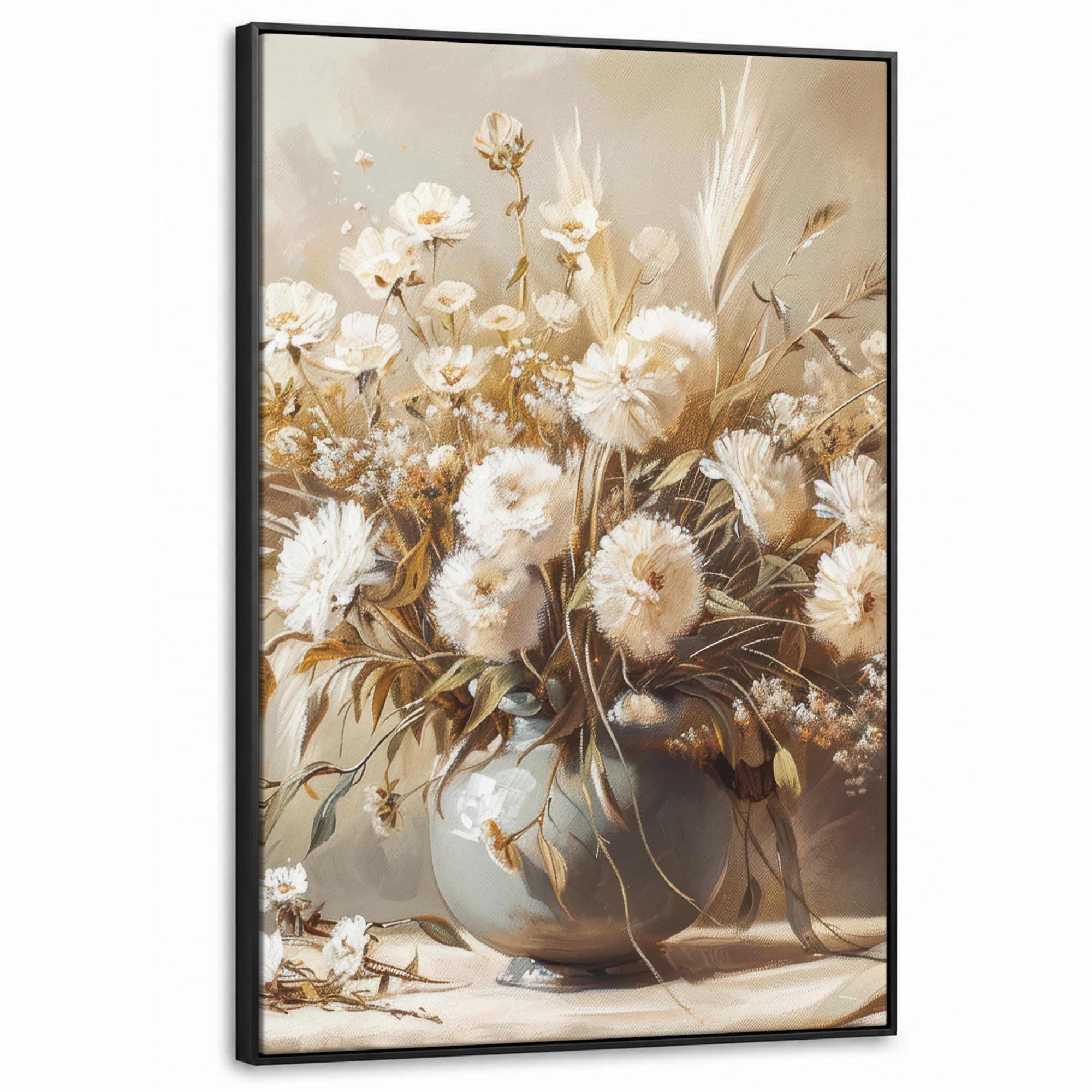MuchoWow Leinwand Creme 90x140 cm