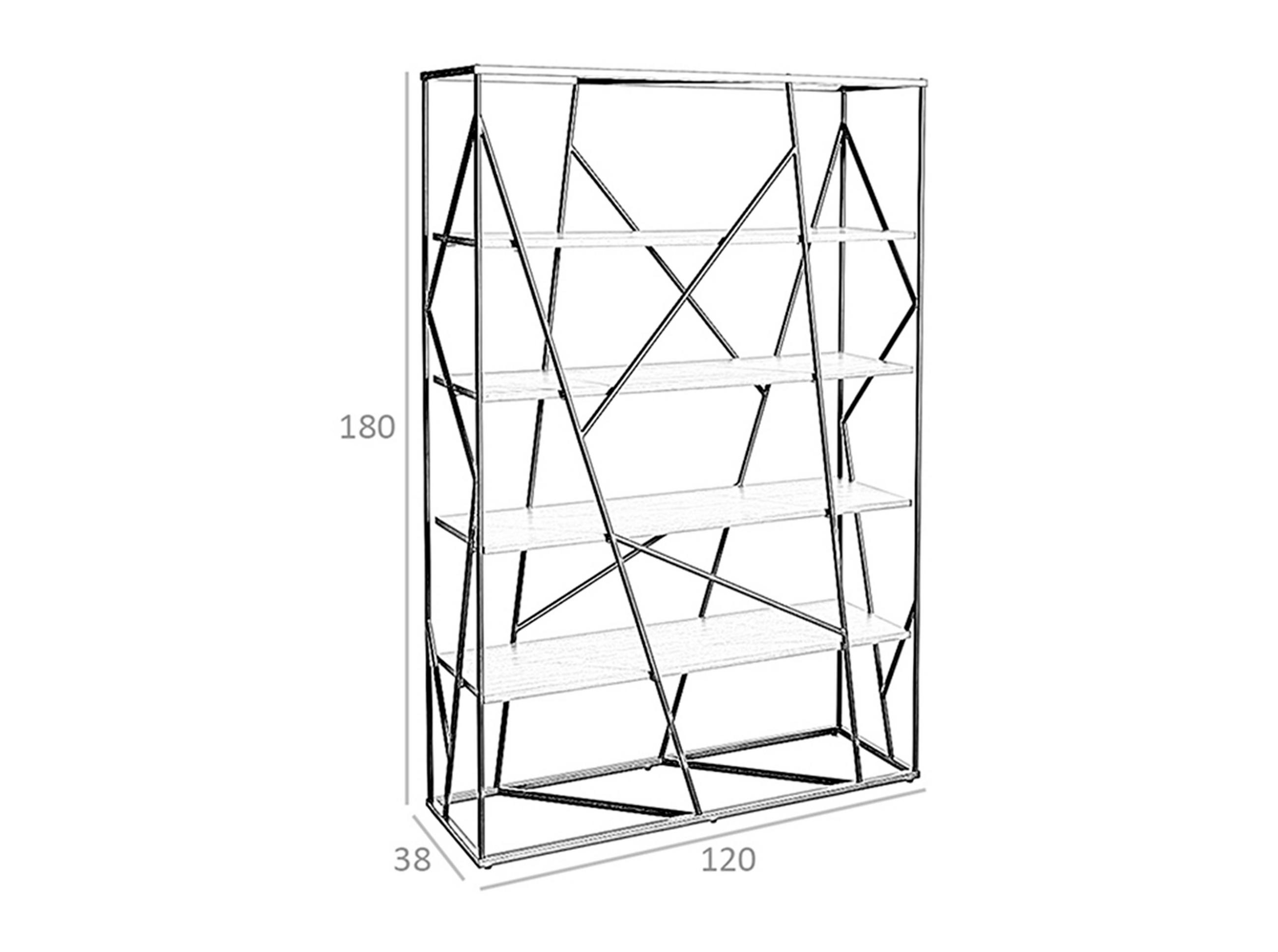 REGAL Regale aus Nussbaum und schwarzem Stahl 120/38/180 cm - Walnussfarben/Schwarz, Holz (120/180/38cm) - ANGEL CERDA