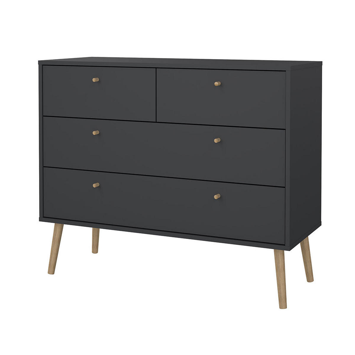 KOMMODE, Bodo, Grau, Holzwerkstoff, 99 x 40 x 82 cm - Grau, Holzwerkstoff (99/82/40cm) - ebuy24