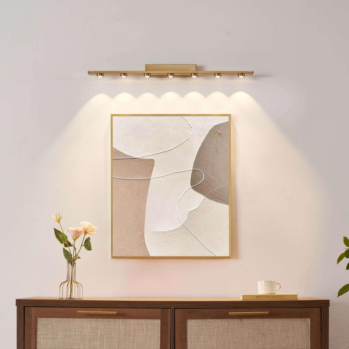WANDLEUCHTE Vasilka, Gold, 70cm - Goldfarben, Metall (7/6.5/70cm) - KOSILUM