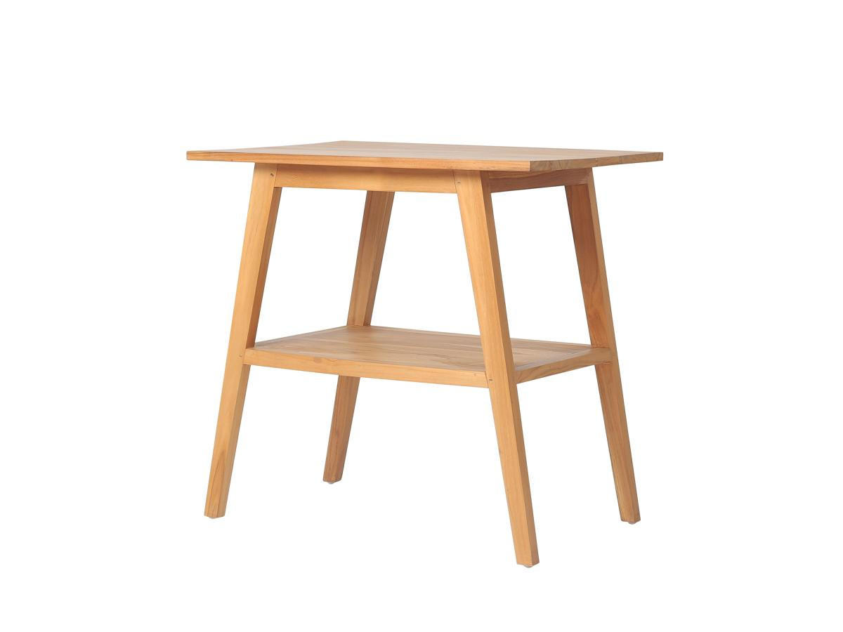 WASCHBECKENUNTERSCHRANK - Teakholz - 80 cm - BOBOTSARI - Naturfarben, Holz (55/76/80cm) - Vente-Unique