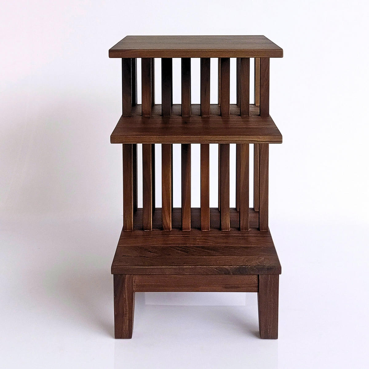 NACHTTISCH Celine, Natur massives Walnussholz - Braun, Holz (37.5/65/37.5cm) - WOODEK