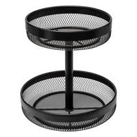 OBST-ETAGERE Mayaj, 2-Stöckig, Stahl, Schwarz, H 31 cm - Schwarz, Metall (7.5/32.5cm) - 5five Simply Smart