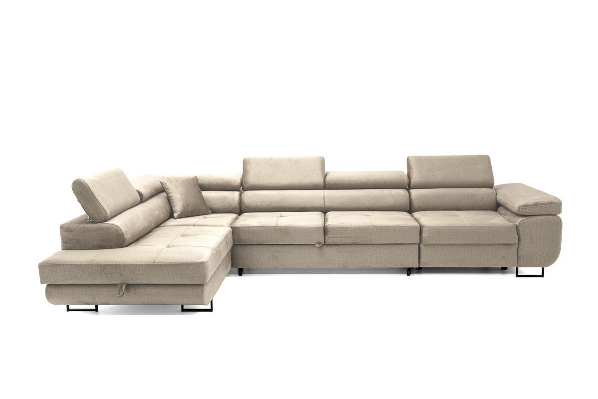 ECKSOFA WILD MAXI Links Beige - Beige, Holz (350/203cm) - Muffo