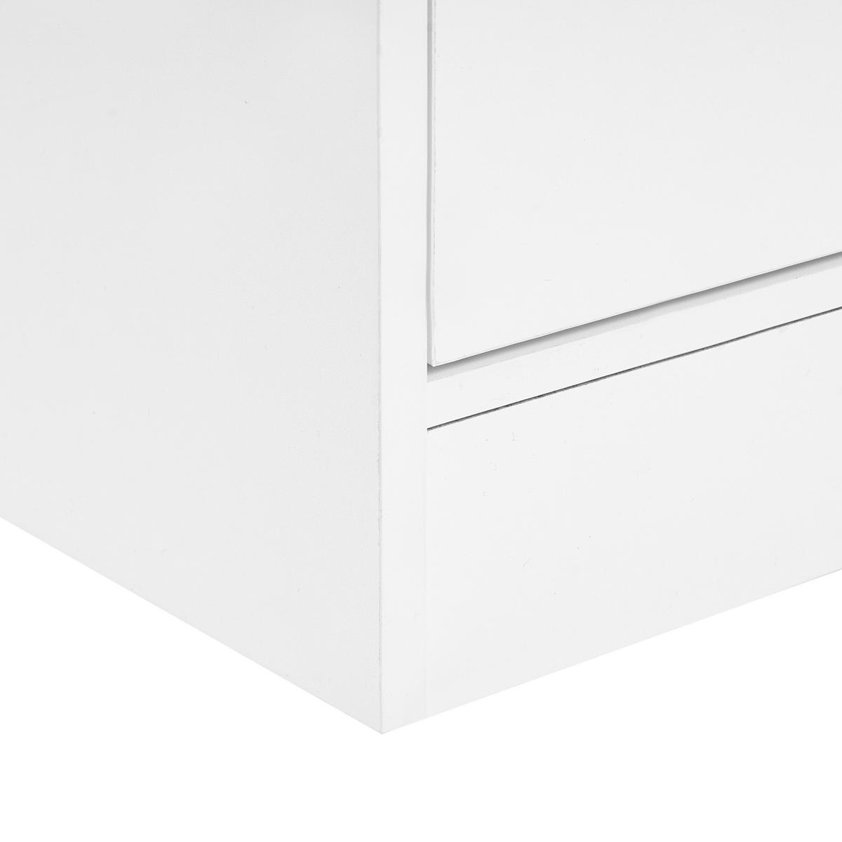 SCHUHSCHRANK Weiß Canberra - Weiß, Holzwerkstoff (43/170/40cm) - Beliani