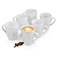 KAFFEEBECHER SET BILGOLA - 6 teilig aus Porzellan - Weiß, Keramik (32.5/18.5/22.5cm) - Sänger