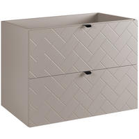 WASCHBECKUNTERSCHRANK TREND Kaschmir matt 80/46/60 cm - Schwarz, Holzwerkstoff (80/60/46cm) - Rodan