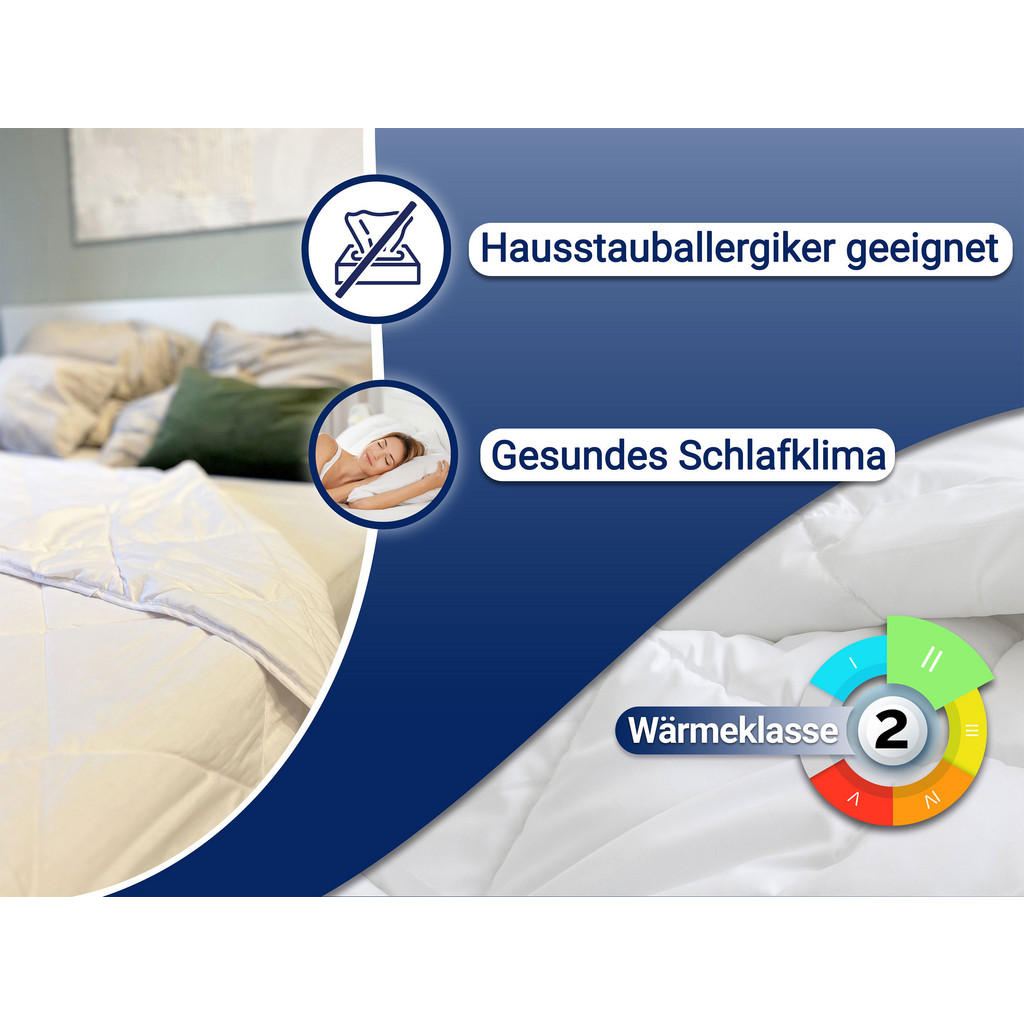 Thumbnail - Zollner Bettdecke,, Weiß, Textil, 135x200 cm, Oeko-Tex® Standard 100, Schlaftextilien, Bettdecken