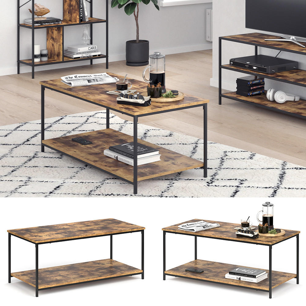 Thumbnail - Vicco Couchtisch, Alteiche, Holzwerkstoff, Rechteckig, 108x45x52 cm, Wohnzimmer, Wohnzimmertische, Couchtische