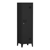 EINZELSPIND Kurikka - Schwarz, Metall (38/137/38cm) - [en.casa]