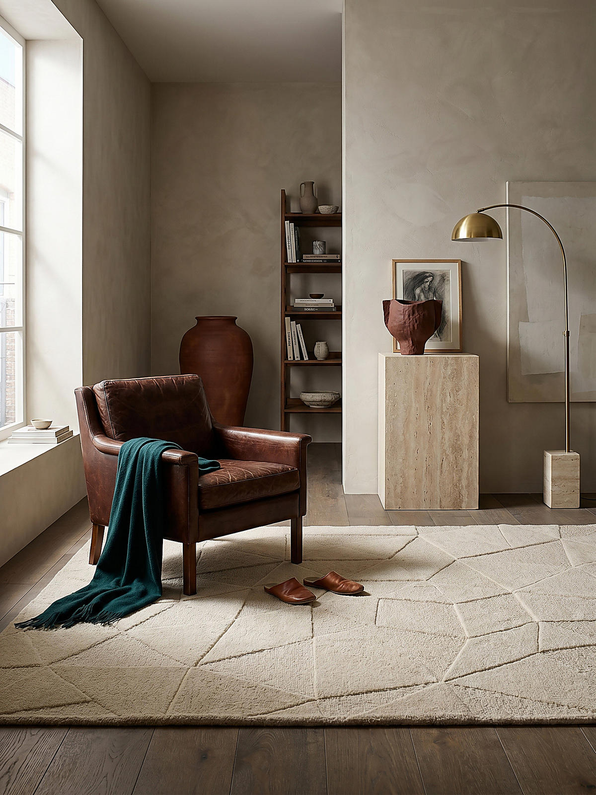 WOLLTEPPICH DEBEN, geometrisch, Natur, 200 x 290 cm - Beige, Textil (200/290cm) - KADIMA DESIGN