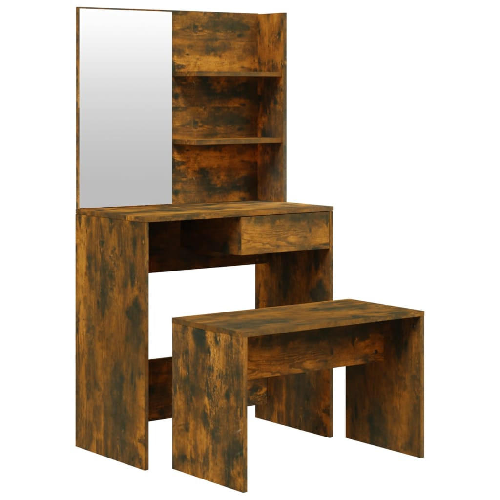 SCHMINKTISCH Castro 74.5/40/141 cm - Taupe, Holzwerkstoff (74.5/141/40cm) - Nettlife