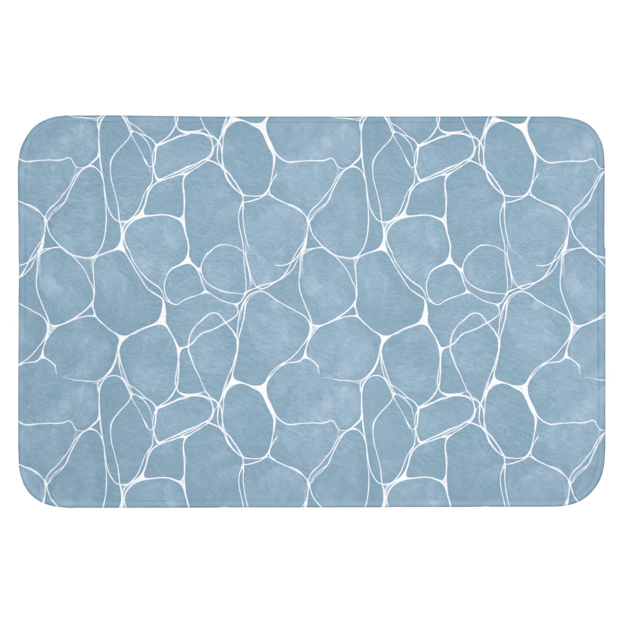 OnlyWow WC PŘEDLOŽKA Organic - vzor - modrá 90x60 cm