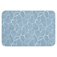 WC PŘEDLOŽKA Organic - vzor - modrá 90x60 cm - světle modrá, textil/plast (90/1cm) - OnlyWow