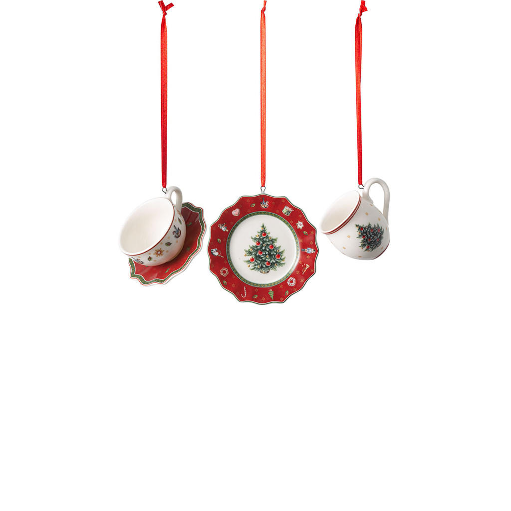 ORNAMENTE GESCHIRRSET Toy's Delight Decoration bunt 3-tlg. - Multicolor, Keramik (2/2/2cm) - Villeroy & Boch
