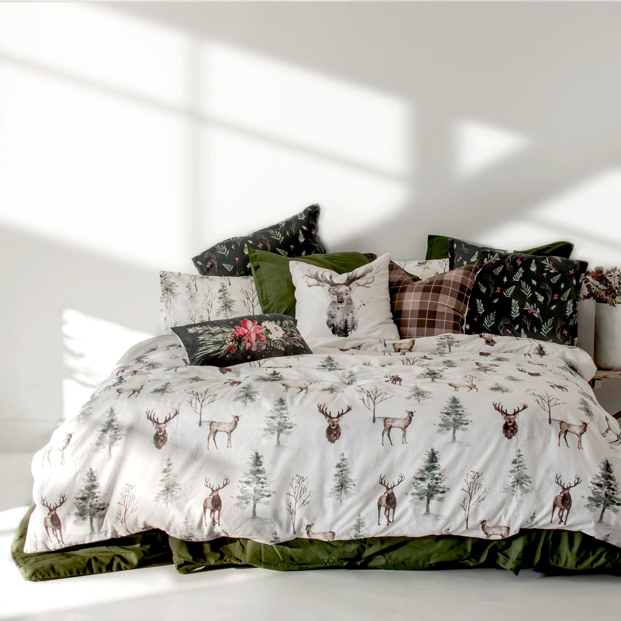 BETTBEZUG mystical winter 180x220 cm (komfortgrösse) mehrfarbig - Multicolor, Textil (180/220cm) - Happy Friday