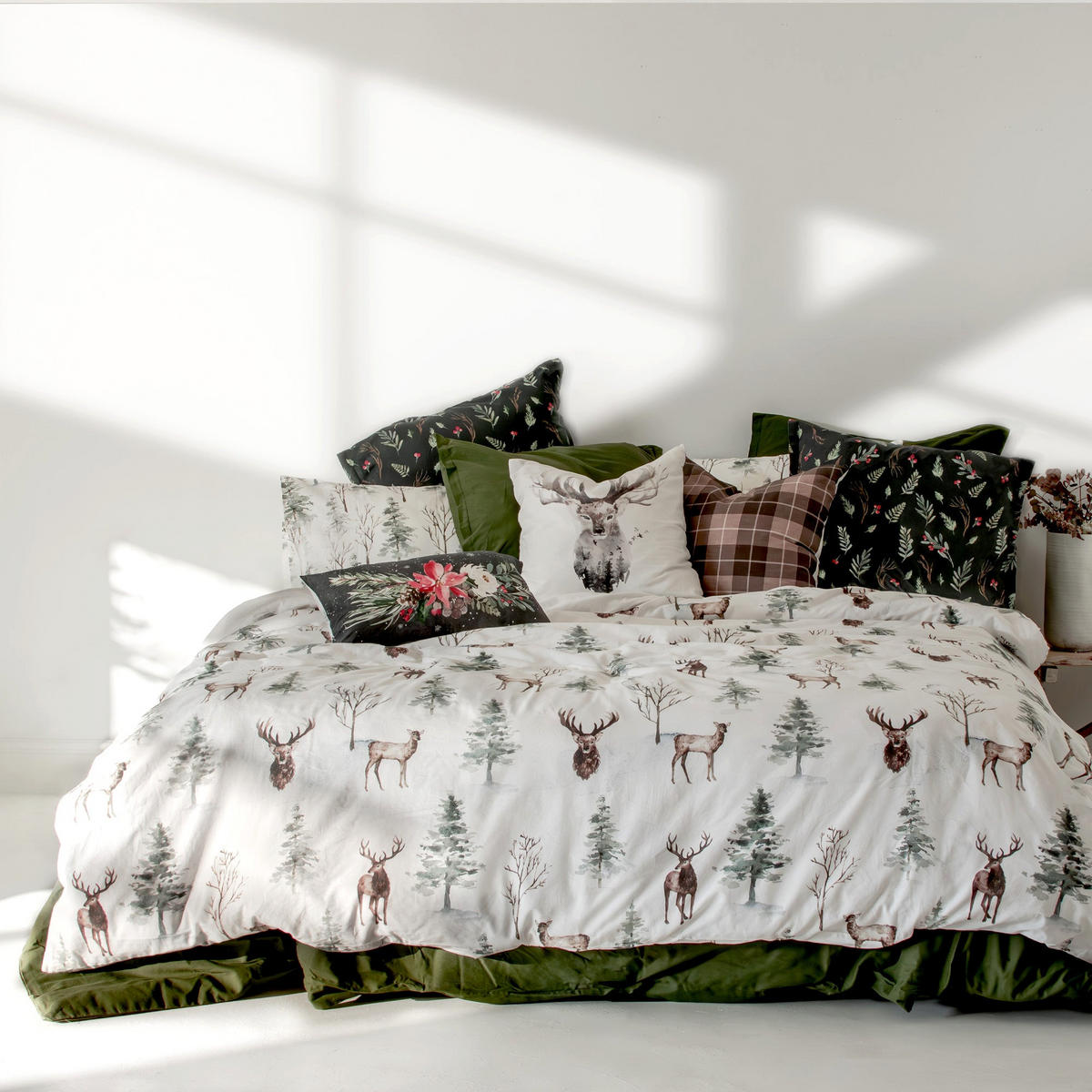 BETTBEZUG mystical winter 200x200 cm (komfortgrösse) mehrfarbig - Multicolor, Textil (200/200cm) - Happy Friday
