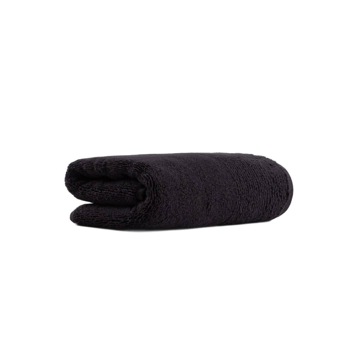 BADETUCH Desma schwarz 50/90 cm - Schwarz, Textil (50/90cm) - Homla