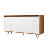 BUFFETSCHRANK shans weiss - Weiß, Holz (40/86/140cm) - Habitat Garten
