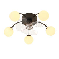 STROPNÝ ventilátor 57x57x17 cm - čierna, kov (57/57/17cm) - Nettlife