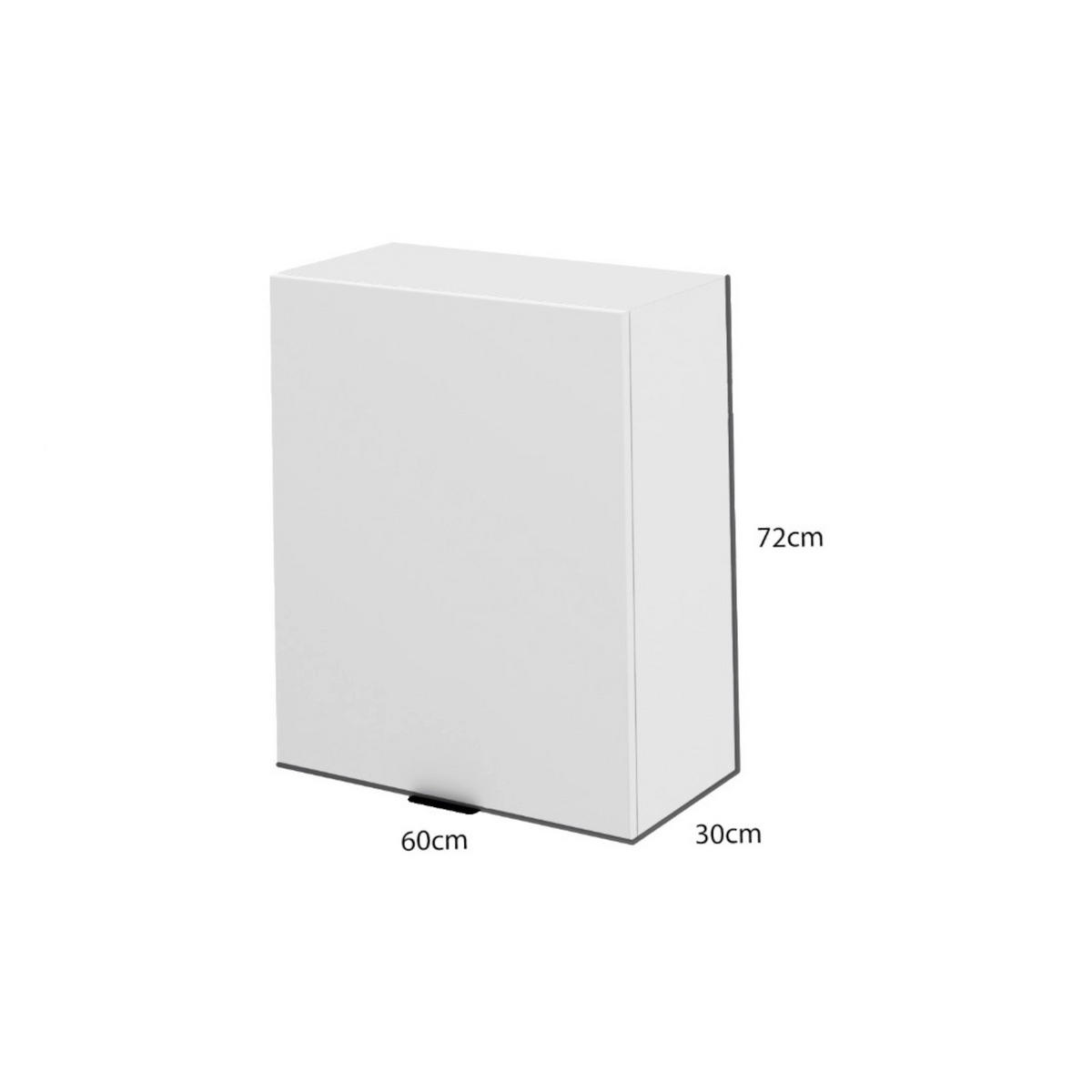 HÄNGESCHRANK – 60 cm – KU-W60 – Lunara – Weiß Matt - Weiß, Holzwerkstoff (60/72/30cm) - hi-markt