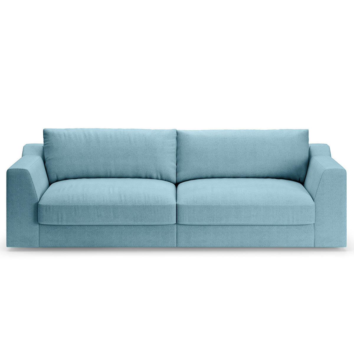 BIG-SOFA - Hellblau, Kunststoff/Textil (274/90/112cm) - home24