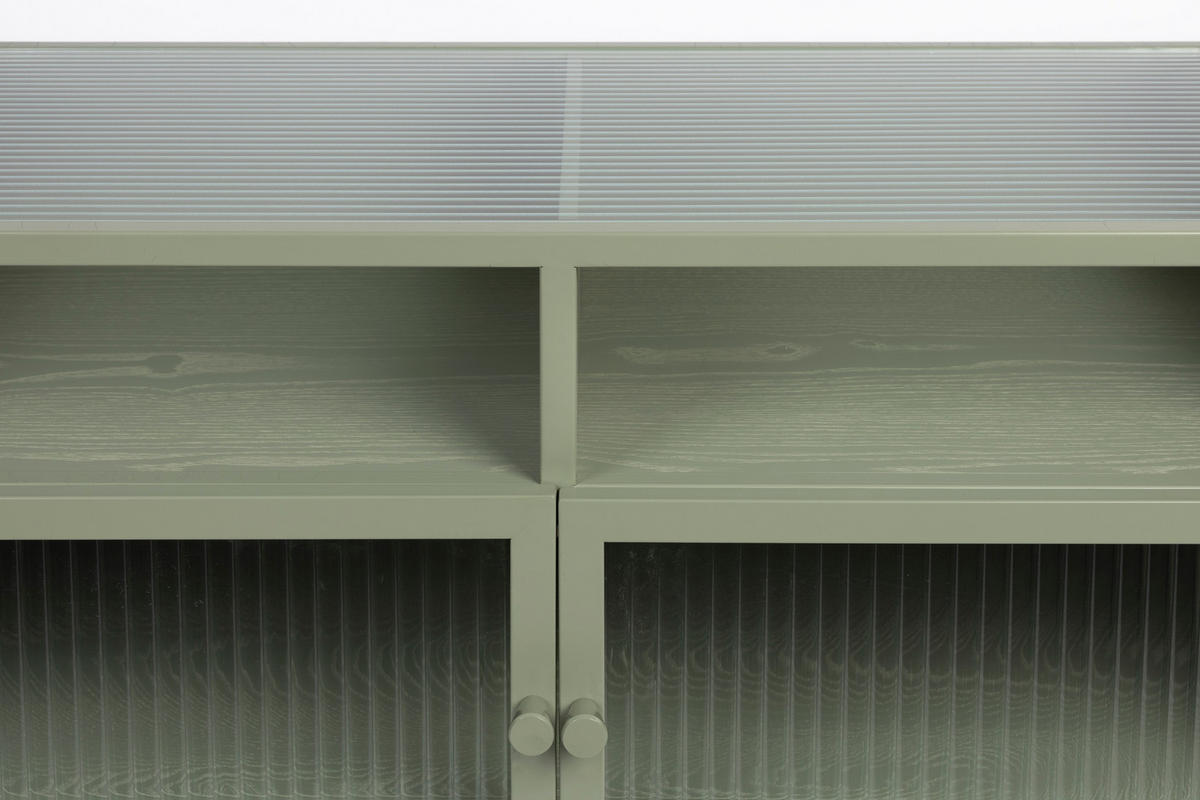 SIDEBOARD Herbe - Grün - 38/80/58 cm - Grün, Holz (80/58/38cm)