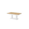 COUCHTISCH rechteckig Eiche Natur - Weiß Hochglanz 120/75/54 cm - Eichefarben/Weiß Hochglanz, Holzwerkstoff (75/120/54cm) - designimpex