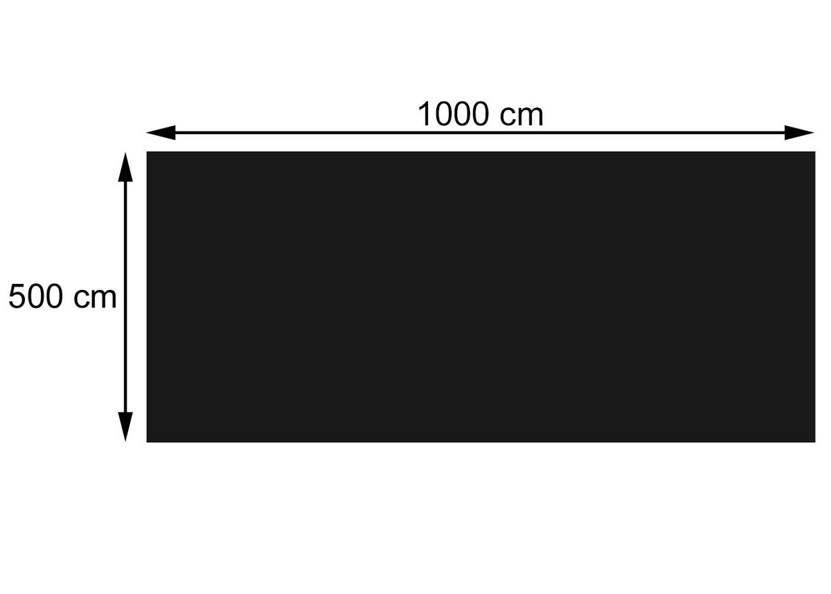 POOL-ABDECKUNG Schwarz - Schwarz, Kunststoff (1000/500cm) - MCW