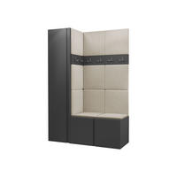 GARDEROBEN-SET Orion IX - Beige/Graphitfarben, Holzwerkstoff/Kunststoff (124/186/46cm) - MIRJAN24