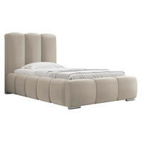 POLSTERBETT Wizko 90 - Chromfarben/Beige, Holz/Metall (90/200cm) - MIRJAN24