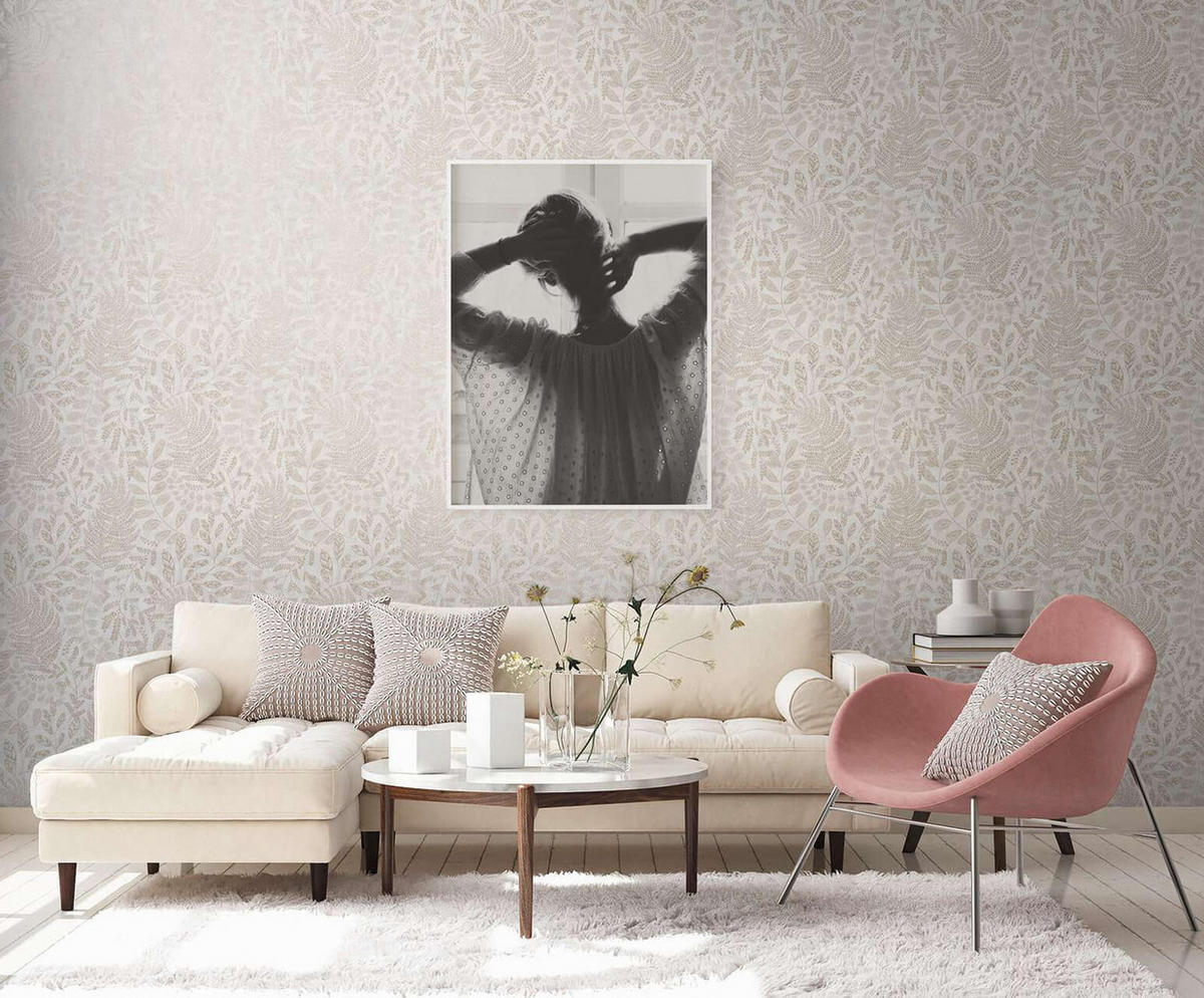 VLIESTAPETE Beige 53/1005 cm - Beige, Textil (53/1cm) - KUNSTLOFT